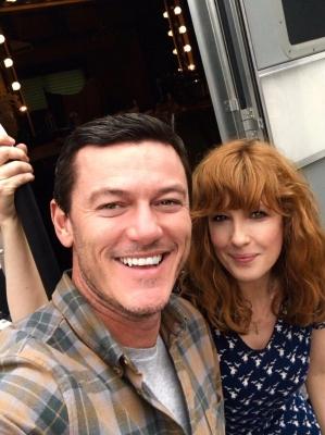 "Final day of a gruelling #10x10movie shoot — thank God for this cool cookie of a woman, #KellyReilly. Enjoyed working with her immensely."
